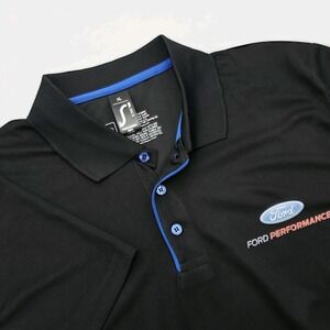 Ford Performance Black Blue Trim Polo Men's Extra Large Sol's Stretch Read